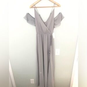 Light blue/gray wedding guest or bridesmaid dress. NWT